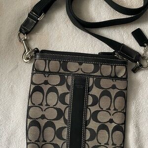 Coach Black and Cream Crossbody Bag